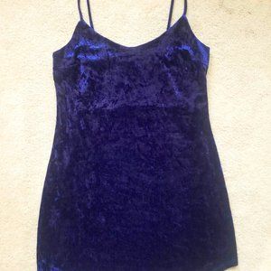 Forever 21 Blue Velvet Party Dress